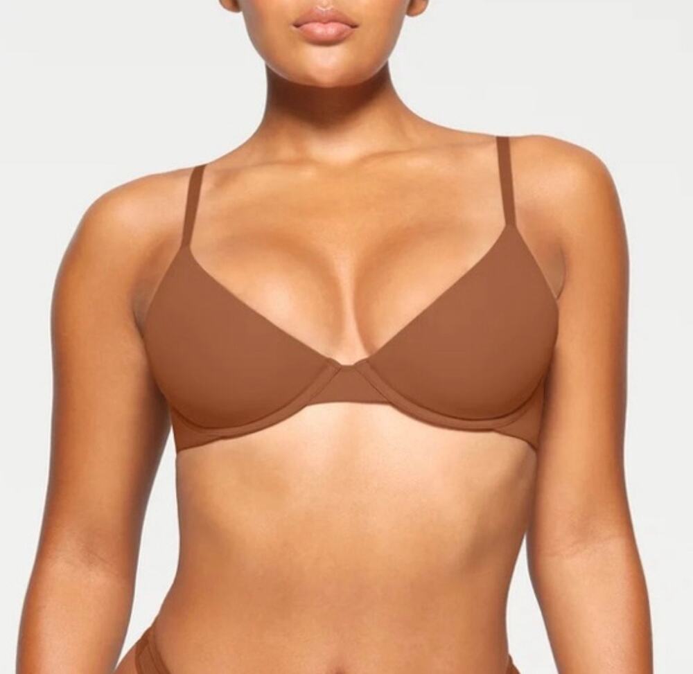 Skims fits everybody scoop plunge bra bronze 34DDDD